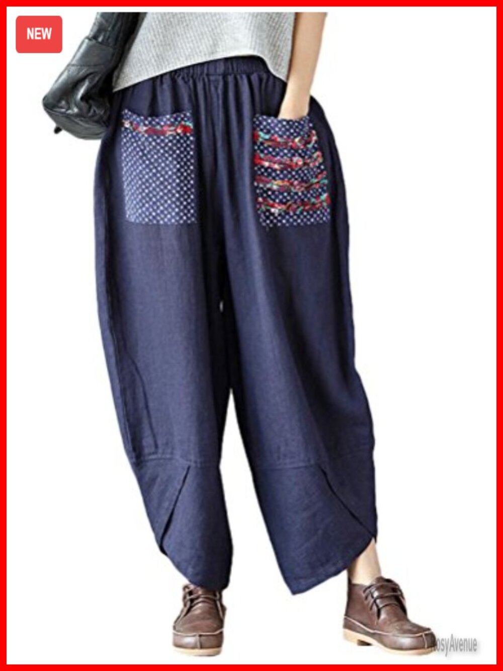 Linen Baggy Wide Leg Harem Pants Casual Drop Crotch Pull On